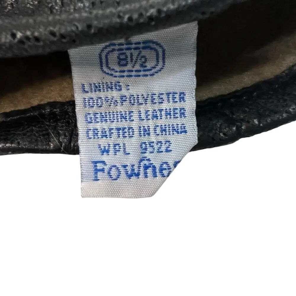 Fownes Genuine Leather Driving Dress Black Gloves – Size 8.5 | Lined Winter
